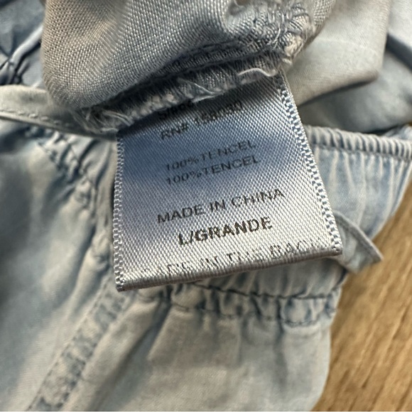 LOVE TREE Tencel Drawstring Lightweight Soft Cargo Jogger Pants Size L Blue - Picture 3 of 6